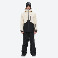 
                  
                    Colorblock ski jacket and pants set - cream and black colorblock, for cold-weather winter sports
                  
                