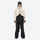 Colorblock ski jacket and pants set - cream and black colorblock, for cold-weather winter sports