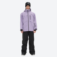 
                  
                    Colorblock ski jacket and pants set - lavender and black colorblock, for resort and powder riding
                  
                
