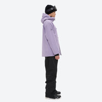 
                  
                    Men's breathable ski jacket and pants combo - lavender jacket with black pants, for powder and piste riding
                  
                