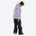 Men's waterproof 2L snow jacket and pants set - lavender jacket with black pants, for resort and backcountry days