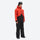 Colorblock ski jacket and pants set - orange-red and black colorblock, for cold-weather winter sports