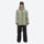 Men's colorblock snowboard jacket and pants - sage green jacket with black pants, for powder and piste riding