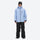 Men's colorblock snowboard jacket and pants - sky blue jacket with black pants, for powder and piste riding