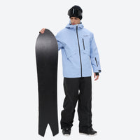 
                  
                    Waterproof 2L snow jacket and pants set - sky blue and black colorblock, for all-mountain and backcountry days
                  
                