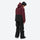 Men's breathable ski jacket and pants combo - wine and black colorblock, for resort and backcountry days