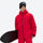 Breathable 3-layer suspender bibs with reflective trim - red jacket with red bib pants, for resort and street wear
