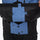 Waterproof 2L snow jacket and pants set - blue and black colorblock, for resort and powder riding
