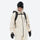 Breathable 3-layer suspender bibs with reflective trim - cream jacket with backpack, for skiing and snowboarding