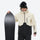 Men's colorblock snowboard jacket and pants - cream and black colorblock, for skiing and snowboarding