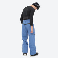 
                  
                    Men's breathable ski jacket and pants combo - blue pants, on-model back view, for cold-weather winter sports
                  
                