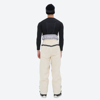 
                  
                    Men's breathable ski jacket with reflective trim - cream snow pants, on-model back view, for powder days and winter commute
                  
                