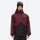 Breathable 2L snowboard jacket and pants - wine and black colorblock, on-model front view, for cold-weather winter sports