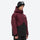 Men's breathable ski jacket and pants combo - wine and black colorblock, for skiing and snowboarding