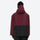 Colorblock ski jacket and pants set - wine and black colorblock, on-model back view, for all-mountain and backcountry days