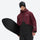 Men's waterproof 2L snow jacket and pants set - wine and black colorblock, for cold-weather winter sports