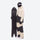 Breathable 2L snowboard jacket and pants - cream and black colorblock, for resort and powder riding