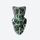 Bold print winter facemask for snow sports - black and green print facemask neckwarmer, for cycling and commuting