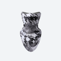 
                  
                    Graffit print facemask and neckwarmer with velcro - gray houndstooth print facemask neckwarmer, for cycling and commuting
                  
                