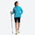 Women's lightweight hooded wind jacket with pocket - turquoise hooded anorak, for cold-weather outdoor wear