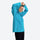 Women's breathable half-zip pullover rain jacket - turquoise hooded anorak, for travel and daily commute