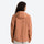 Women's lightweight hooded wind jacket with pocket - terracotta hooded anorak, for travel and daily commute