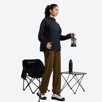 
                  
                    Women's lightweight hooded wind jacket with pocket - black hooded anorak, for hiking and trail walking
                  
                