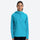 Women's breathable half-zip pullover rain jacket - turquoise hooded anorak, on-model front view, for resort and street wear