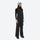 Unisex waterproof 3L snow bib pants - black bib pants with black top, on-model front view, for cold-weather winter sports