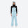 Breathable 3-layer ski bibs with cross-back straps - ice blue bib pants with black top, for powder and piste riding