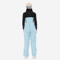 
                  
                    Breathable 3-layer ski bibs with cross-back straps - ice blue bib pants with black top, for resort and backcountry days
                  
                