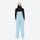 Breathable 3-layer ski bibs with cross-back straps - ice blue bib pants with black top, for resort and backcountry days
