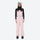 Breathable 3-layer ski bibs with cross-back straps - pink bib pants with black top, for resort and backcountry days