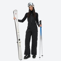 
                  
                    Unisex waterproof 3L snow bib pants - black bib pants with black top, for skiing and snowboarding
                  
                