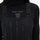 Breathable 3-layer ski bibs with cross-back straps - black, chest zip close-up detail, for resort and backcountry days