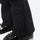 Unisex snowboard bib pants with snow gaiters - black, hem snow gaiter over boot close-up detail, for powder and piste riding