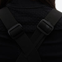 
                  
                    Unisex waterproof 3L snow bib pants - black, cross-back suspender close-up detail, for resort and backcountry days
                  
                