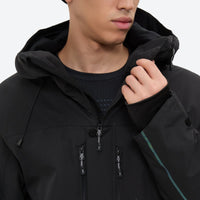 
                  
                    Breathable full-body ski suit with waist belt - black one-piece suit, for resort and backcountry days
                  
                