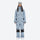 One-piece snowboard suit with knee reinforcement - ice blue one-piece suit, for resort and backcountry days