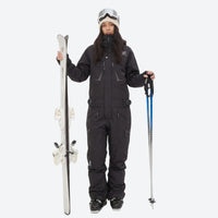 
                  
                    Unisex waterproof one-piece snow suit - black one-piece suit, for resort and backcountry days
                  
                