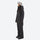 Breathable full-body ski suit with waist belt - black one-piece suit, on-model side view, for powder and piste riding