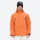 Men's 2-layer snowboard jacket and pants - orange jacket, on-model front view, for powder and piste riding