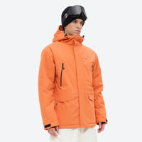 
                  
                    Men's waterproof 2L snow jacket and pants series - orange jacket, for cold-weather winter sports
                  
                
