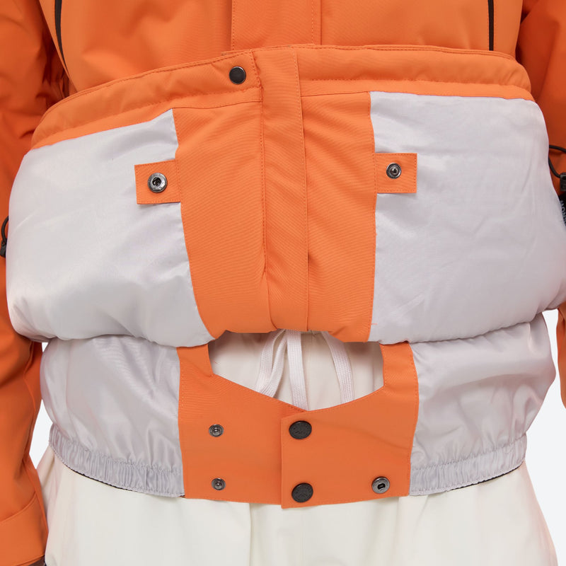 Unisex waterproof 2L snow jacket and pants series - orange jacket, for resort and street wear
