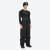
                  
                    Men's waterproof 2L snow jacket and pants series - black base layer top with black pants, for resort and backcountry days
                  
                