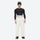 Men's 2-layer snowboard jacket and pants - black base layer top with white pants, for resort and backcountry days