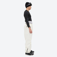 
                  
                    Men's quilted lining breathable ski jacket set - black base layer top with white pants, for cold-weather winter sports
                  
                