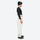 Men's quilted lining breathable ski jacket set - black base layer top with white pants, for cold-weather winter sports