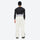 Men's 2-layer snowboard jacket and pants - black base layer top with white pants, for skiing and snowboarding
