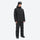 Men's quilted lining breathable ski jacket set - black jacket with black pants, for cold-weather winter sports